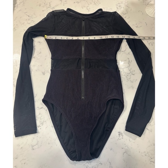 Michael Kors Stretch Nylon Zip-Up Swimsuit - Size 4 (Small) - Picture 11 of 13